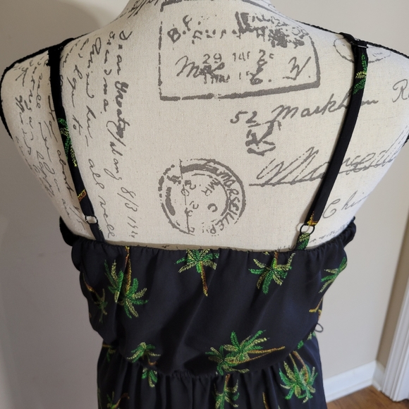 Charming Charlie Black Sleeveless Palm Tree Dress - Picture 4 of 4